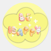 Autocollant Mignon | Soyez Heureux (Devant)