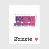 Autocollant Mignon Vibes Positives – Véritable Min (Feuille)
