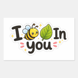 Autocollant Mignonne Abeille Je T'Aime – Abeille à