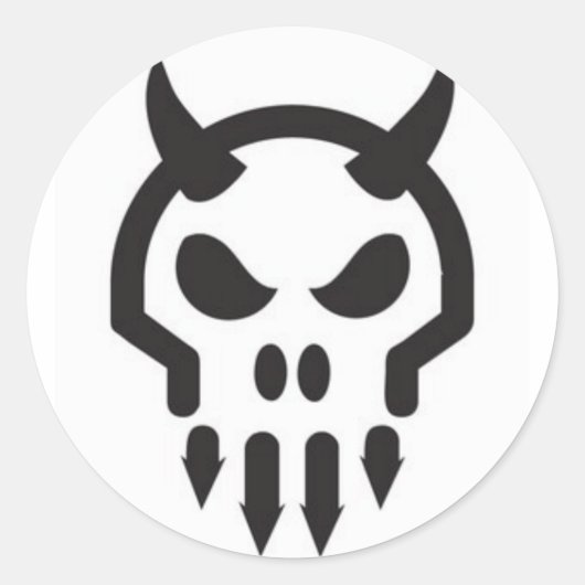 autocollant mini-crâne (Devant)