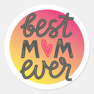 Autocollant Minimal Maman   meilleure maman ever