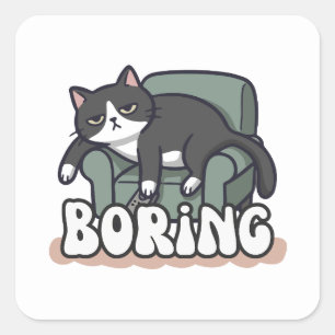 Autocollant Minimaliste Amateur de Chat papa de