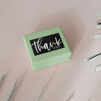 Autocollant Minimaliste Noir & Blanc Merci