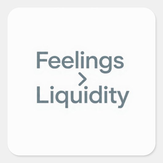 Autocollant minimaliste Sentiments à Liquidité (Devant)