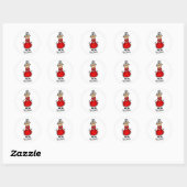 Autocollant Mme Claus (Feuille)