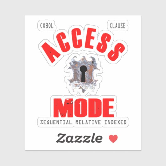 Autocollant Mode d'Accès Programmation Cobol (Feuille)