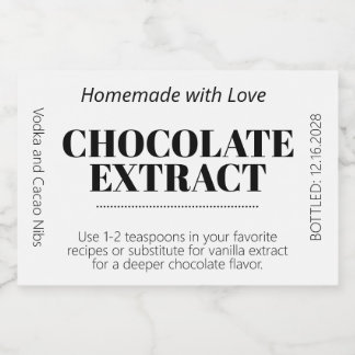 Autocollant moderne d'étiquette d'extrait de choco