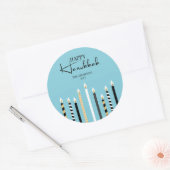Autocollant moderne Happy Hanoukka Candles (Enveloppe)