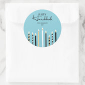 Autocollant moderne Happy Hanoukka Candles (Sac)