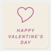 Autocollant moderne Valentine's Day Heart - violet (Devant)