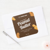 Autocollant modifiable de beurre de cacahuète fait (Enveloppe)
