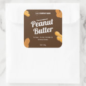 Autocollant modifiable de beurre de cacahuète fait (Sac)