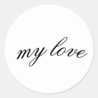Autocollant Mon Amour - Dessin de calligraphie élé