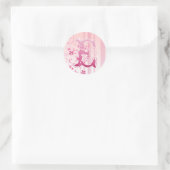 Autocollant Monogram E en fleurs de cerisier rose (Sac)