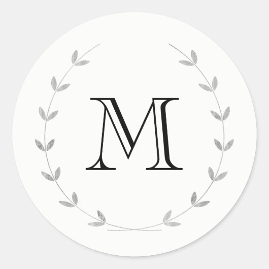 Autocollant monogramme argenté (Devant)