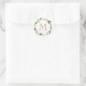 Autocollant monogramme botanique floral (Sac)
