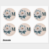 Autocollant monogramme couleur pastel (Feuille)
