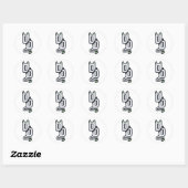 Autocollant Monogramme DD (Feuille)