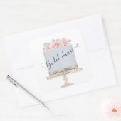 Autocollant Monogramme Gâteau Élégant Floral pour  (Enveloppe)