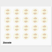 Autocollant monogramme jonquille du jardin florais (Feuille)