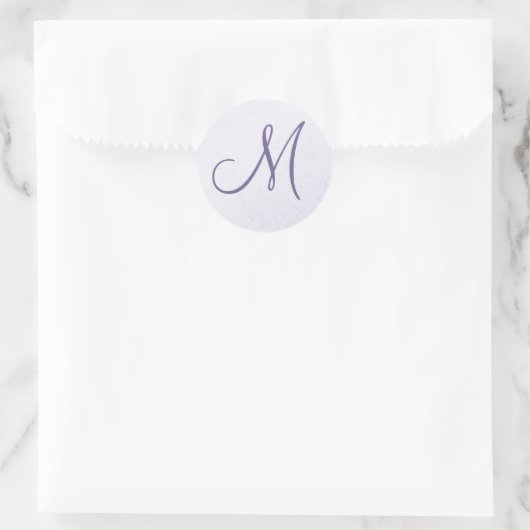 Autocollant Monogramme Lavande violette (Sac)