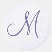 Autocollant Monogramme Lavande violette (Devant)