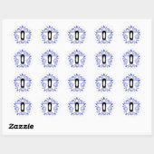 Autocollant Monogramme "O" bleu occidental (Feuille)
