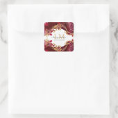 Autocollant - Monogramme Or Rouge Cerise (Sac)