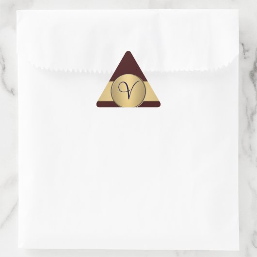 Autocollant monogramme triangle - Customisé (Sac)
