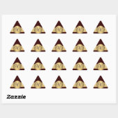 Autocollant monogramme triangle - Customisé (Feuille)