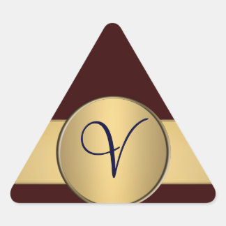 Autocollant monogramme triangle - Customisé