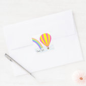 Autocollant Montgolfière - Fond Blanc (Enveloppe)