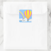 Autocollant Montgolfière - Fond Bleu (Sac)