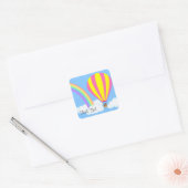 Autocollant Montgolfière - Fond Bleu (Enveloppe)