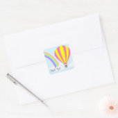Autocollant Montgolfière - Fond Bleu Clair (Enveloppe)