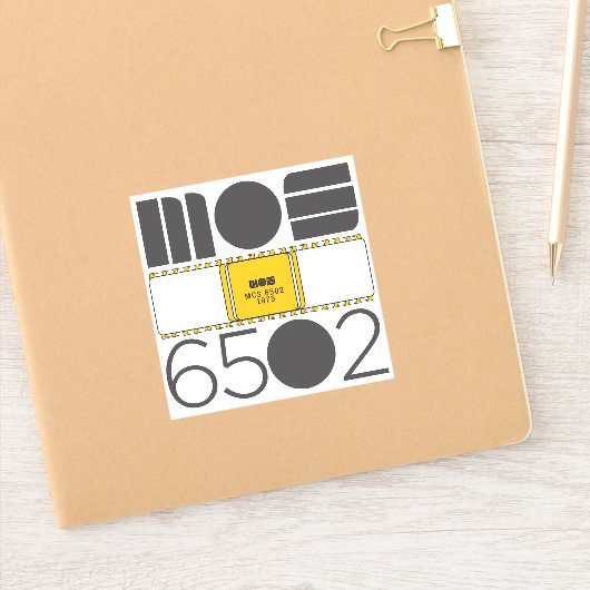 Autocollant MOS 6502 (Carnet)
