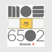 Autocollant MOS 6502 (Feuille)