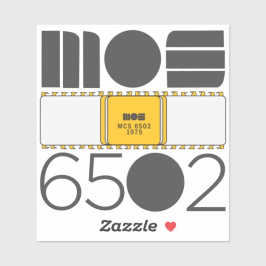 Autocollant MOS 6502 (Feuille)