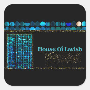 Autocollant Mosaic Luxe Sarcelle & Autocollant Log
