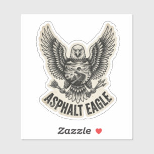 Autocollant motard Asphalt Eagle Desert Road
