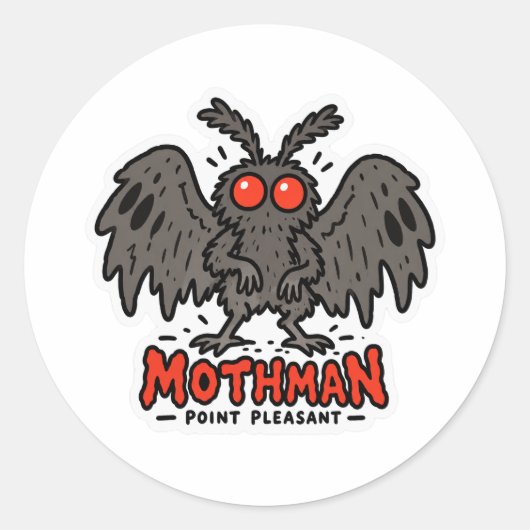 Autocollant Mothman Point Pleasant WV Cryptide (Devant)