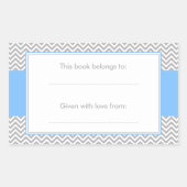 Autocollant Motif bleu et gris Chevron (Devant)