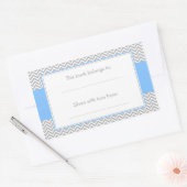 Autocollant Motif bleu et gris Chevron (Enveloppe)