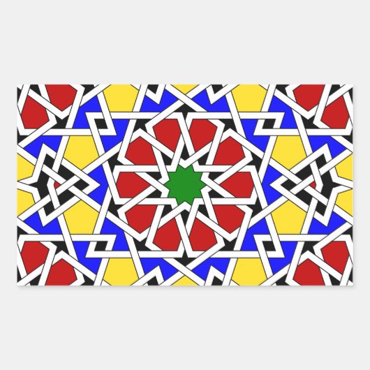 Autocollant motif géométrique islamique (Devant)
