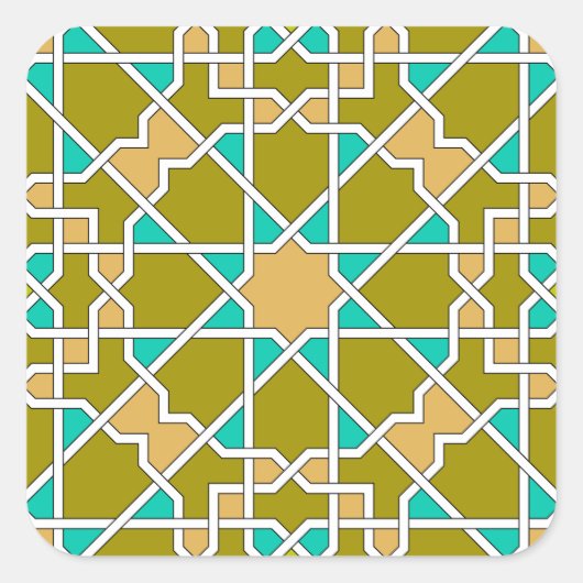Autocollant motif géométrique islamique (Devant)