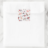 Autocollant Motif italien Greyhound Valentine (Sac)