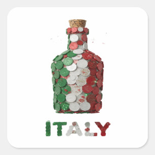 Autocollant motif Unique Green ITALY