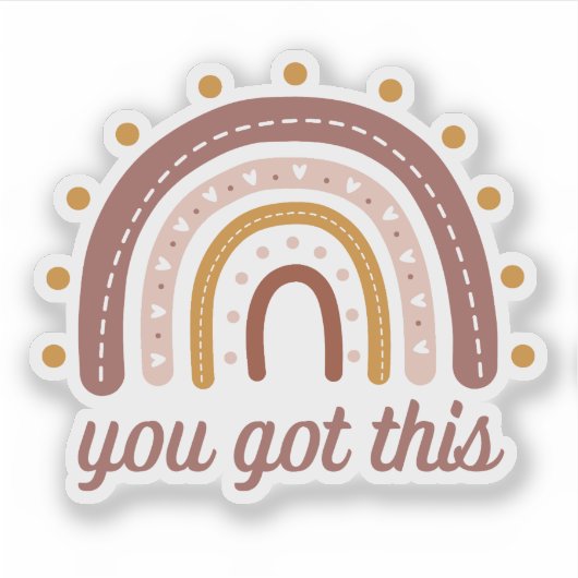 Autocollant motivant 'You Got This' (Devant)
