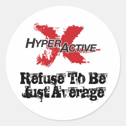 Autocollant motivationnel ExtraHyperActive (Devant)
