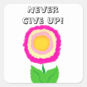 Autocollant motivationnel Fleur Rose et Jaune